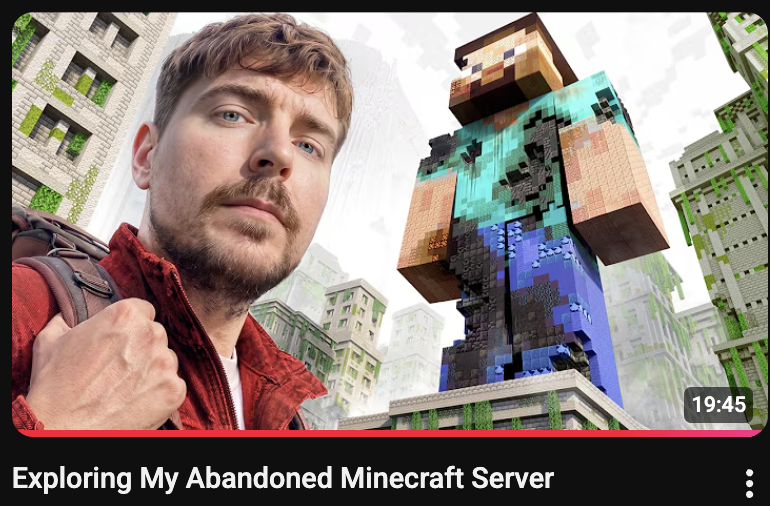 Exploring My Abandoned Minecraft Server — MrBeast